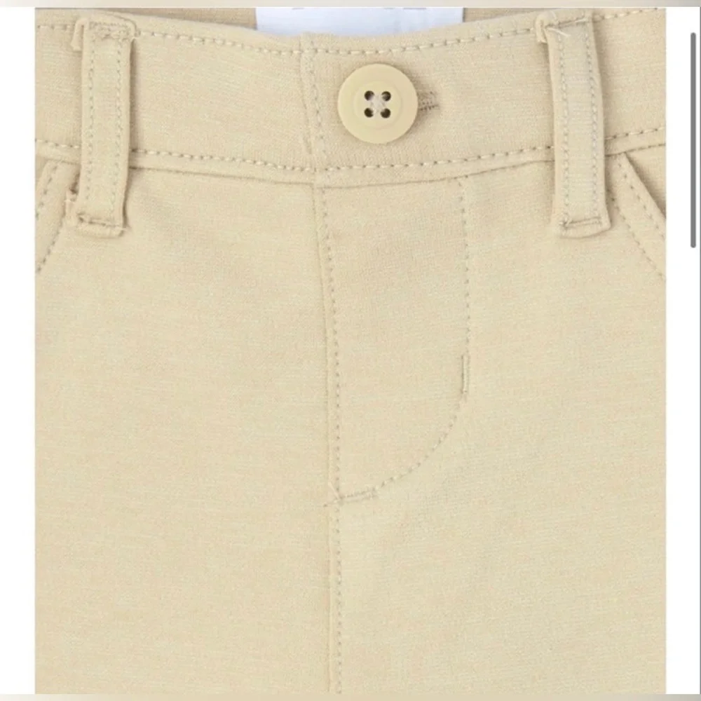 The Children’s Place Girls 8 Slim Khaki Ponte Knit Uniform Pants 2-Pack NWT